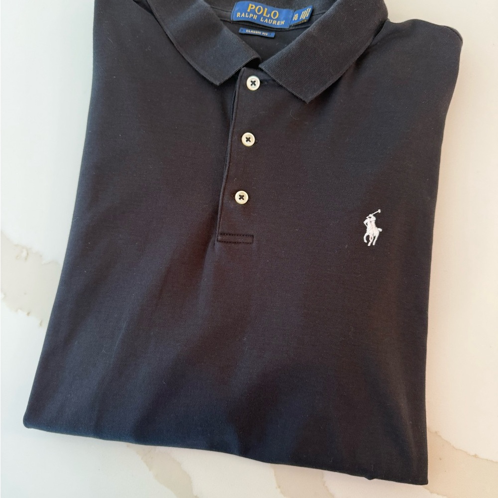 Polo by Ralph Lauren Black Polo Shirt with Iconic Logo